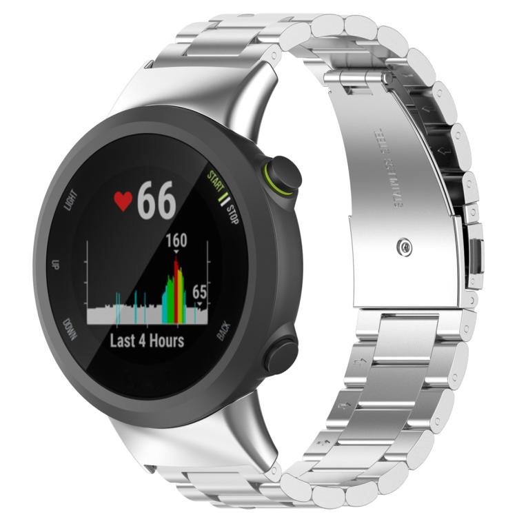 xDfind Three Beads Stainless Steel Watch Band, For Garmin Forerunner 45 / 45S / Swim 2, For Garmin Forerunner 35 / 30