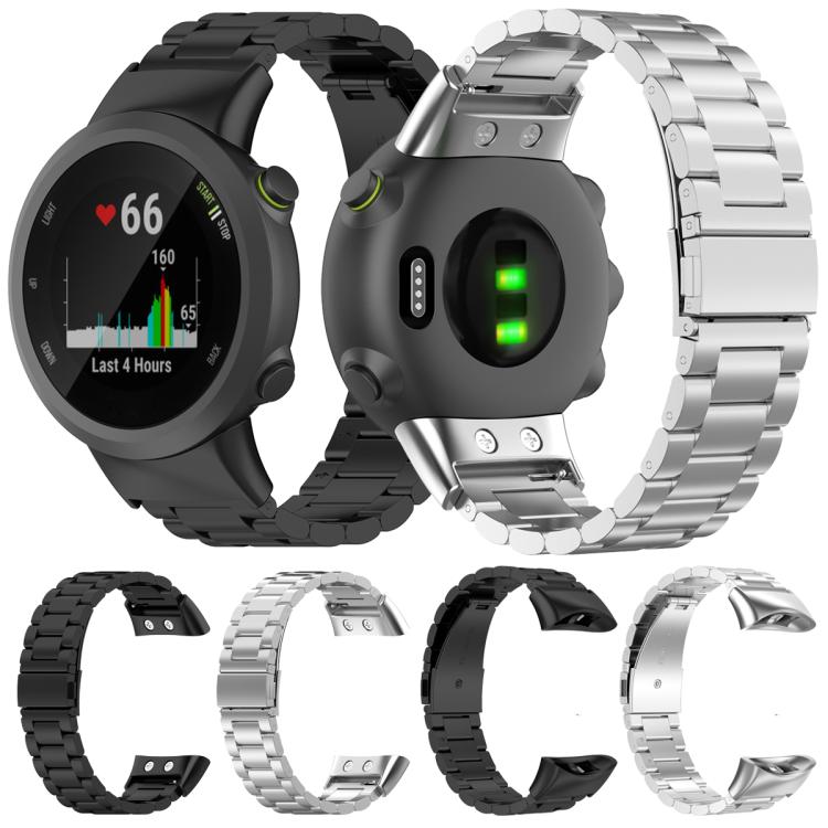 xDfind Three Beads Stainless Steel Watch Band, For Garmin Forerunner 45 / 45S / Swim 2, For Garmin Forerunner 35 / 30