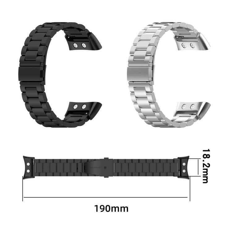 xDfind Three Beads Stainless Steel Watch Band, For Garmin Forerunner 45 / 45S / Swim 2, For Garmin Forerunner 35 / 30