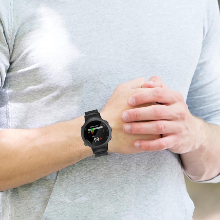 xDfind Three Beads Stainless Steel Watch Band, For Garmin Forerunner 45 / 45S / Swim 2, For Garmin Forerunner 35 / 30