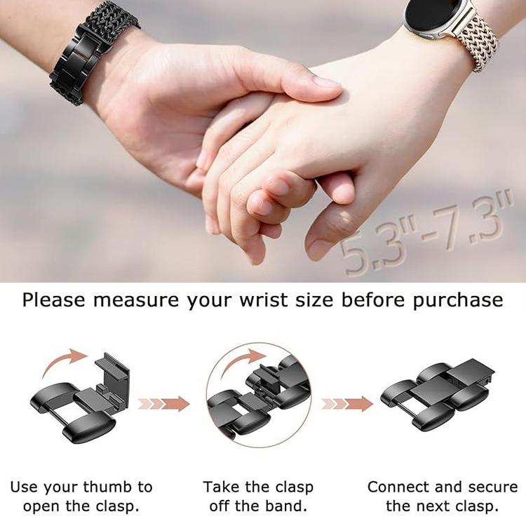 xDfind Herringbone Braided Stainless Steel Watch Band, For Samsung Galaxy Watch Ultra / Ultra 2025