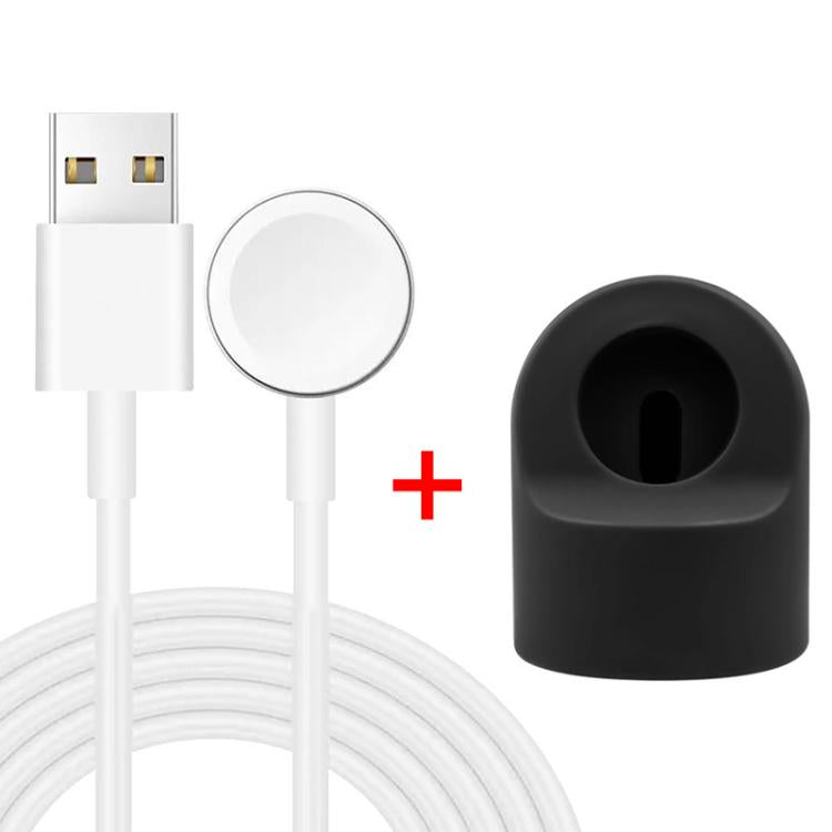 xDfind For Apple Watch Smart Watch Silicone Charging Holder and USB Charger Set, Silicone+USB (White), Silicone+USB (Black)