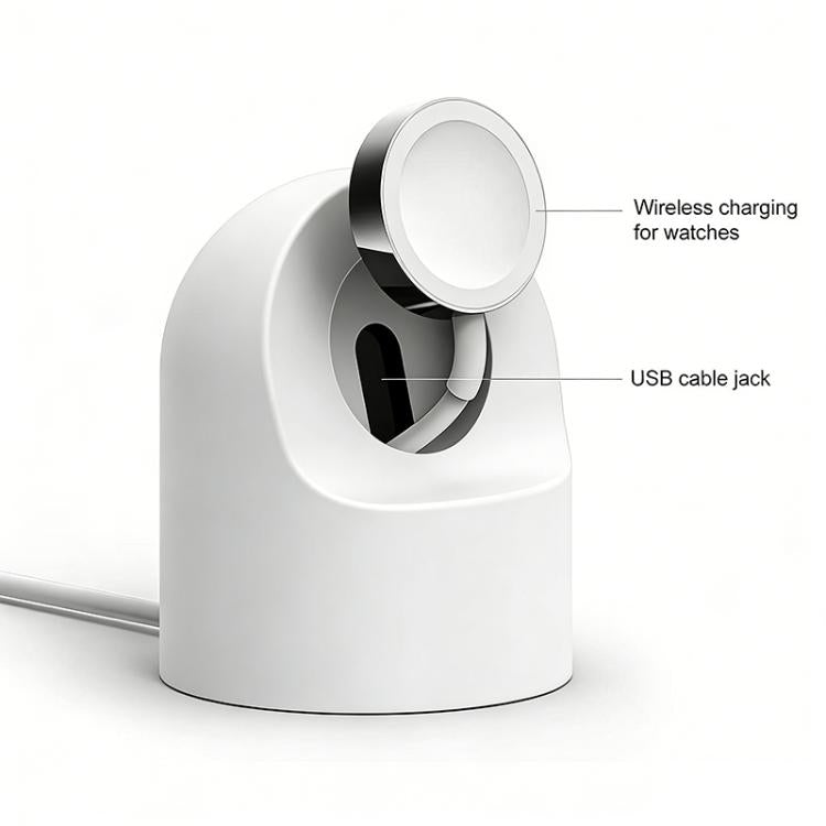 xDfind For Apple Watch Smart Watch Silicone Charging Holder and Type-C Charger Set, Silicone+Type-C (White), Silicone+Type-C (Black)