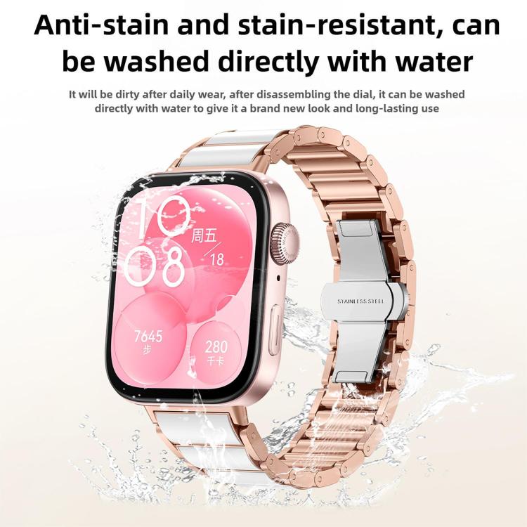 xDfind Ceramic Stainless Steel Watch Band, For Huawei Watch Fit4 / Fit4 Pro