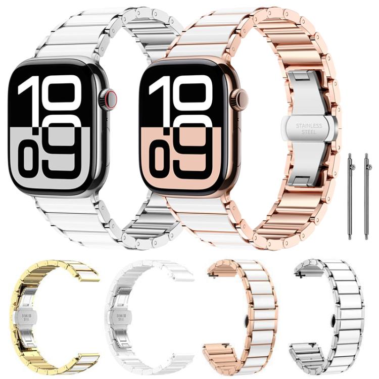 xDfind Ceramic Stainless Steel Watch Band, For Apple Watch 42 / 44 / 45 / 46 / 49mm