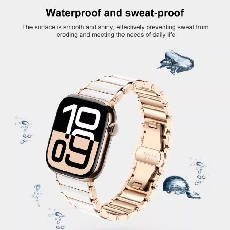 xDfind Ceramic Stainless Steel Watch Band, For Apple Watch 42 / 44 / 45 / 46 / 49mm