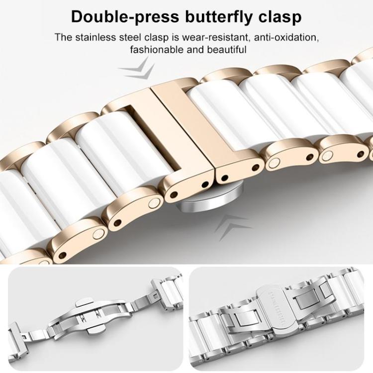 xDfind Ceramic Stainless Steel Watch Band, For Apple Watch 42 / 44 / 45 / 46 / 49mm