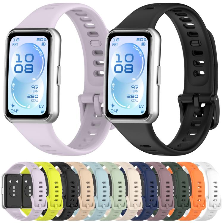 xDfind Smooth Solid-Color Breathable Silicone Watch Band, For Huawei Band 11 Pro / 11