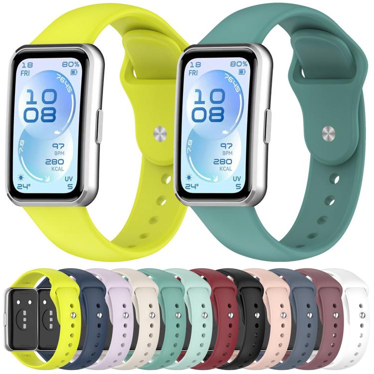 xDfind Solid-Color Reverse Buckle Silicone Watch Band, For Huawei Band 11 Pro / 11