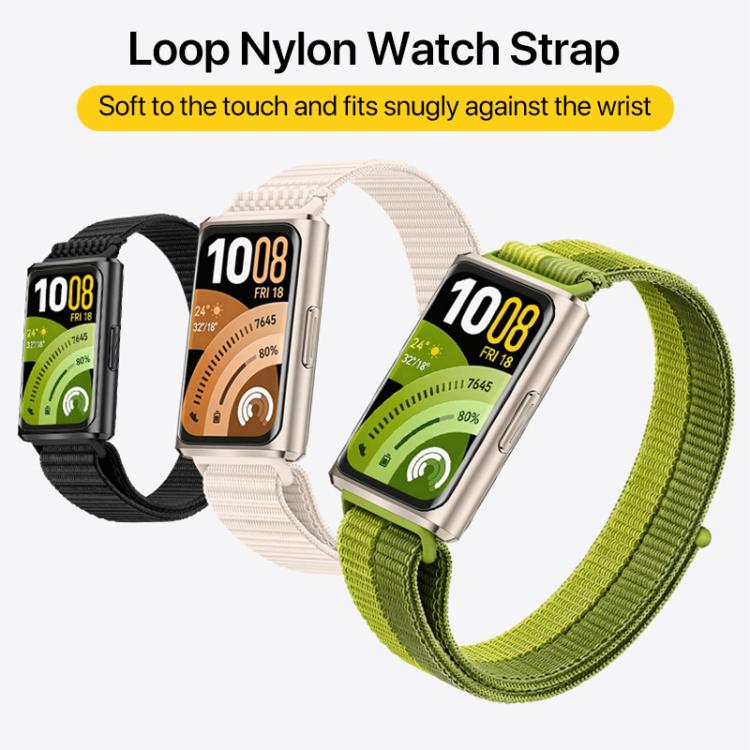 xDfind Nylon Loop Hook and Loop Fastener Watch Band, For Huawei Band 11 Pro / 11