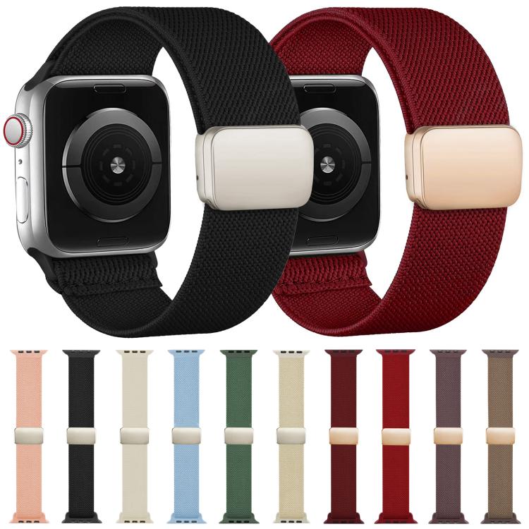 xDfind Nylon Twill Texture Magnetic Buckle Watch Band, For Apple Watch 42 / 44 / 45 / 46 / 49mm