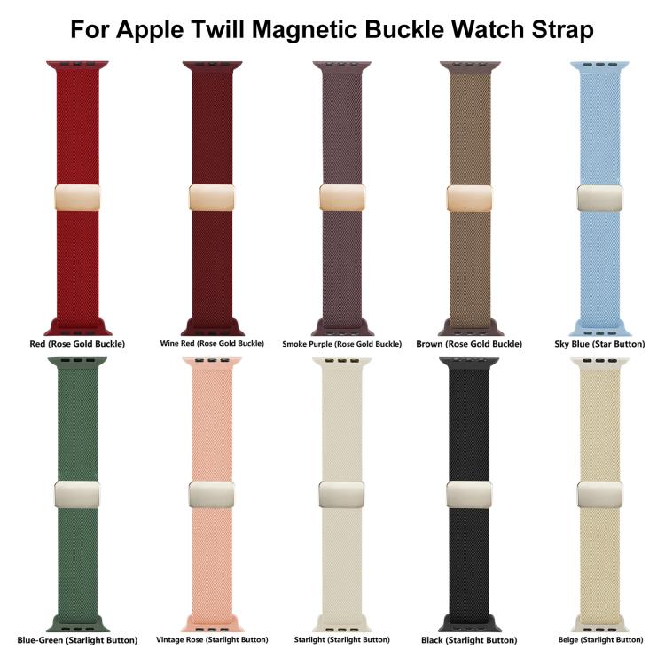 xDfind Nylon Twill Texture Magnetic Buckle Watch Band, For Apple Watch 38 / 40 / 41 / S11 42mm