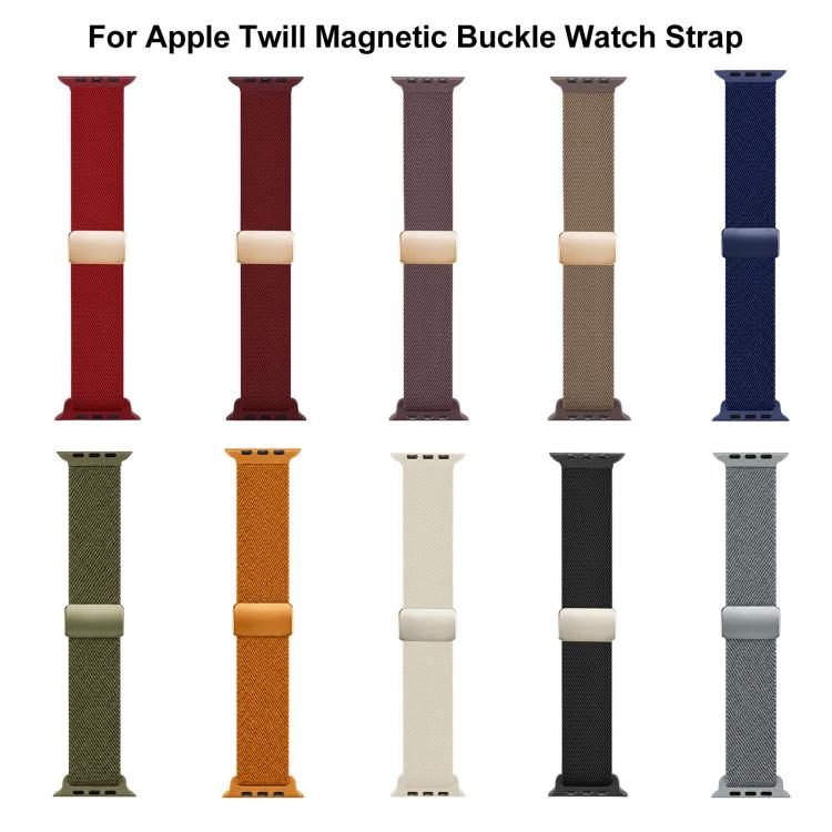 xDfind Nylon Twill Texture Magnetic Buckle Watch Band, For Apple Watch 38 / 40 / 41 / S11 42mm