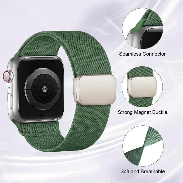 xDfind Nylon Twill Texture Magnetic Buckle Watch Band, For Apple Watch 42 / 44 / 45 / 46 / 49mm