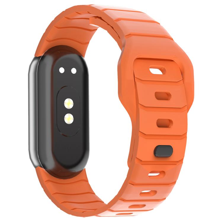 xDfind Armor-Style Reverse Buckle Silicone Watch Band, For Xiaomi Smart Band 10 / 9 / 8