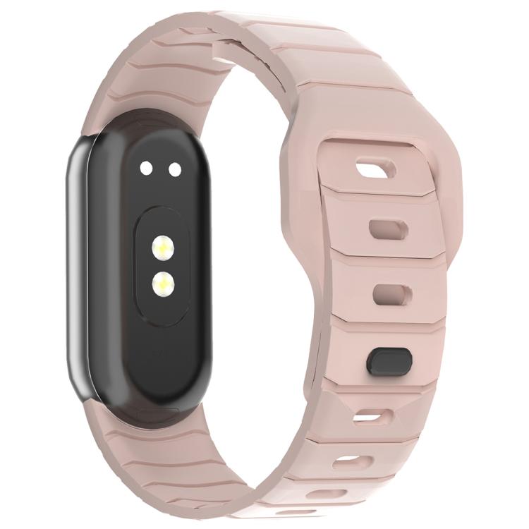 xDfind Armor-Style Reverse Buckle Silicone Watch Band, For Xiaomi Smart Band 10 / 9 / 8