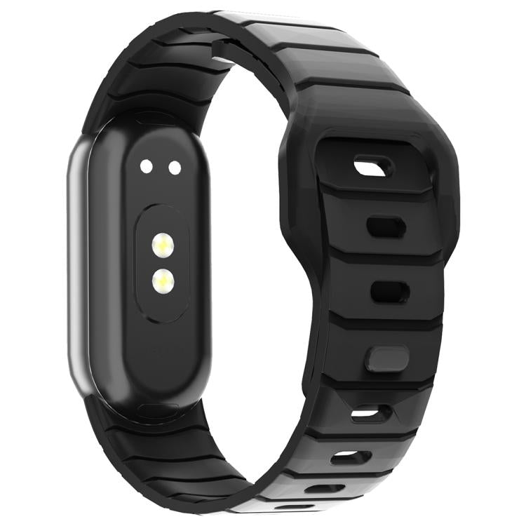 xDfind Armor-Style Reverse Buckle Silicone Watch Band, For Xiaomi Smart Band 10 / 9 / 8