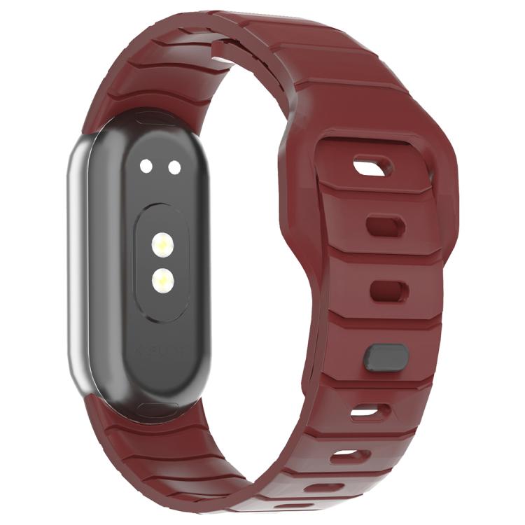 xDfind Armor-Style Reverse Buckle Silicone Watch Band, For Xiaomi Smart Band 10 / 9 / 8