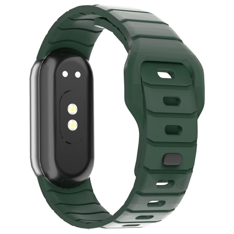 xDfind Armor-Style Reverse Buckle Silicone Watch Band, For Xiaomi Smart Band 10 / 9 / 8