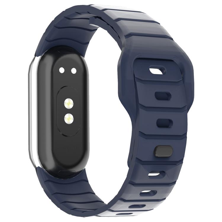 xDfind Armor-Style Reverse Buckle Silicone Watch Band, For Xiaomi Smart Band 10 / 9 / 8