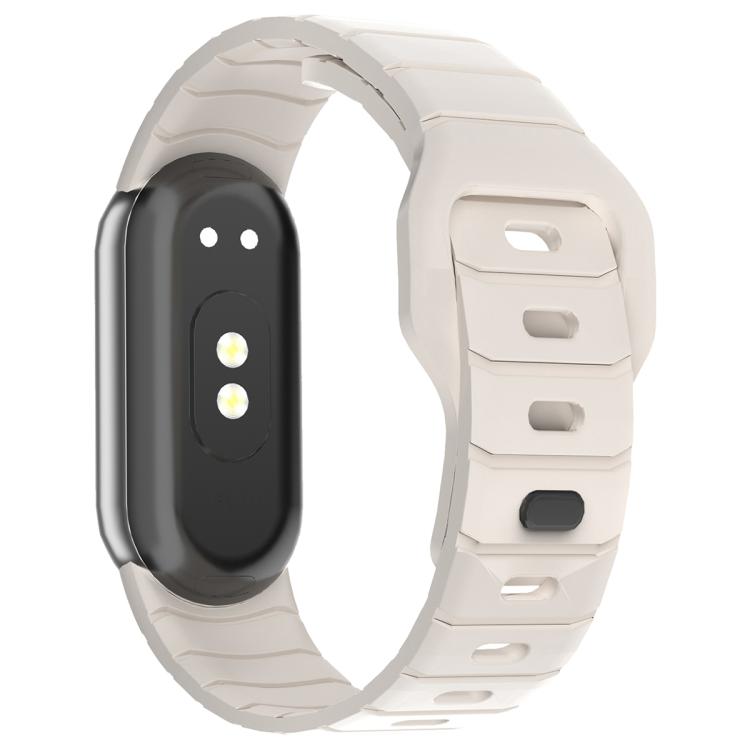 xDfind Armor-Style Reverse Buckle Silicone Watch Band, For Xiaomi Smart Band 10 / 9 / 8