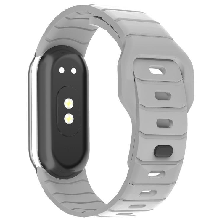xDfind Armor-Style Reverse Buckle Silicone Watch Band, For Xiaomi Smart Band 10 / 9 / 8