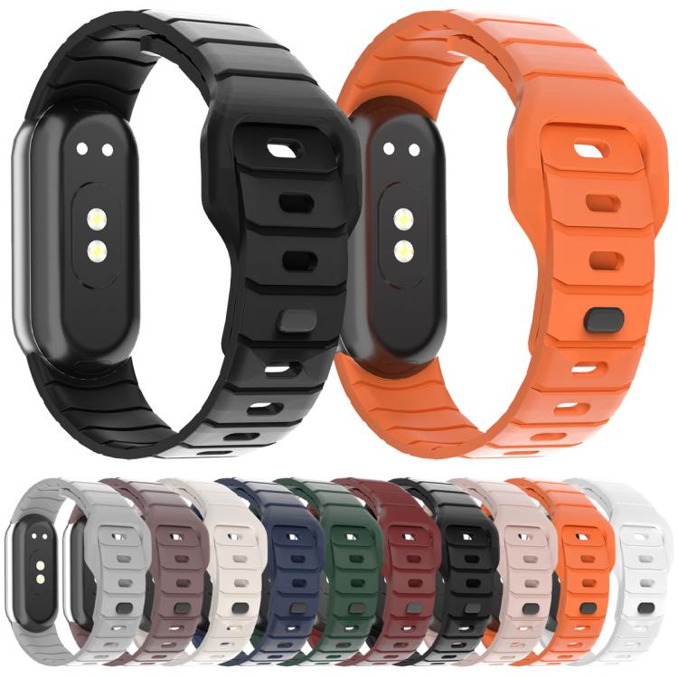 xDfind Armor-Style Reverse Buckle Silicone Watch Band, For Xiaomi Smart Band 10 / 9 / 8