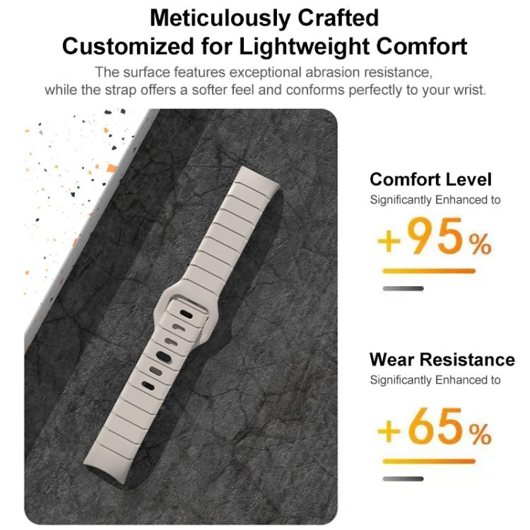 xDfind Armor-Style Reverse Buckle Silicone Watch Band, For Xiaomi Smart Band 10 / 9 / 8