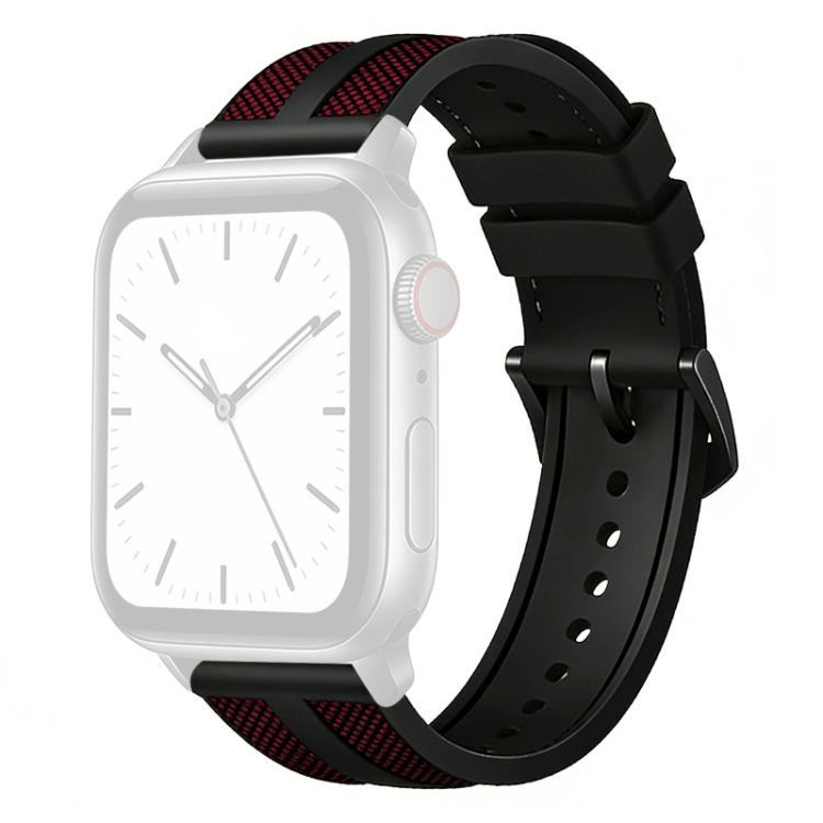 xDfind Flame Hybrid Nylon Braid Silicone Watch Band, For Apple Watch 38 / 40 / 41 / S11 42mm