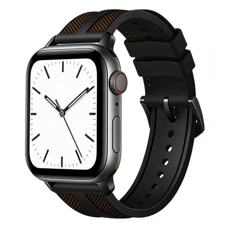 xDfind Flame Hybrid Nylon Braid Silicone Watch Band, For Apple Watch 38 / 40 / 41 / S11 42mm