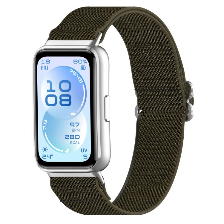 xDfind Stretch Braided Nylon Slide Buckle Watch Band, For Huawei Band 11 Pro / 11