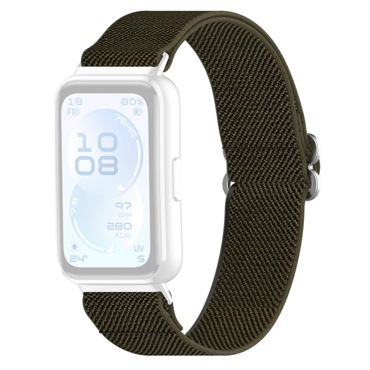 xDfind Stretch Braided Nylon Slide Buckle Watch Band, For Huawei Band 11 Pro / 11