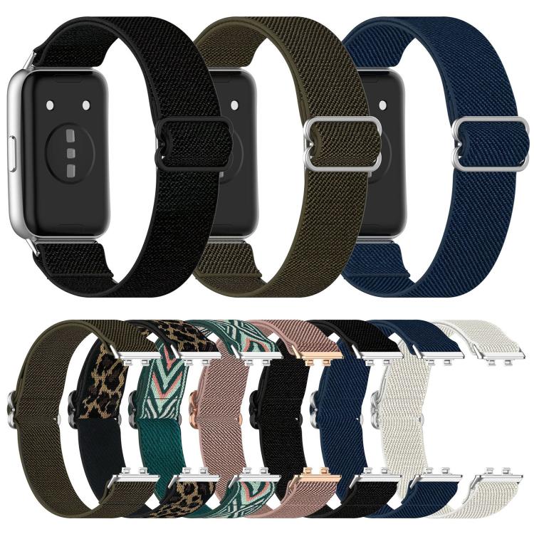 xDfind Stretch Braided Nylon Slide Buckle Watch Band, For Huawei Band 11 Pro / 11