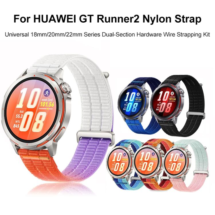 xDfind Double-section Breathable Nylon Watch Band, 20mm