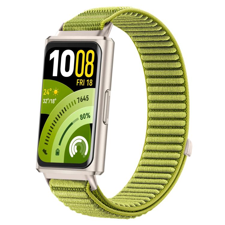 xDfind Woven Nylon Hook And Loop Fastener Metal Interface Watch Band, For Huawei Band 11 Pro / 11