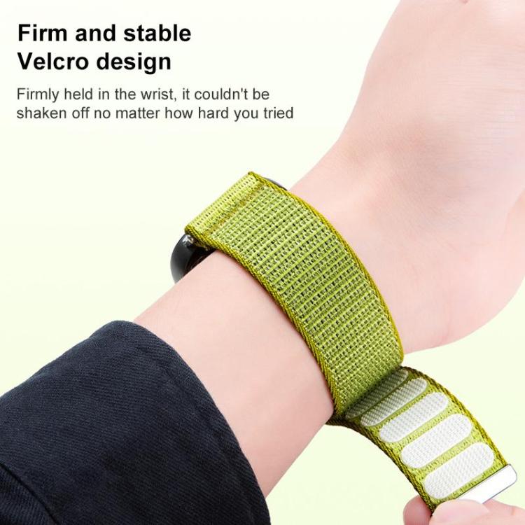 xDfind Woven Nylon Hook And Loop Fastener Metal Interface Watch Band, For Huawei Band 11 Pro / 11