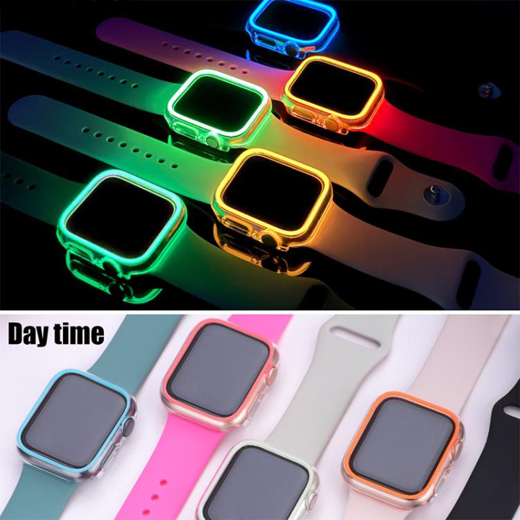 XDfind Transparent Luminous Half Coverage Hollow PC Watch Case, For Apple Watch Ultra 3 / 2 / 1 49mm