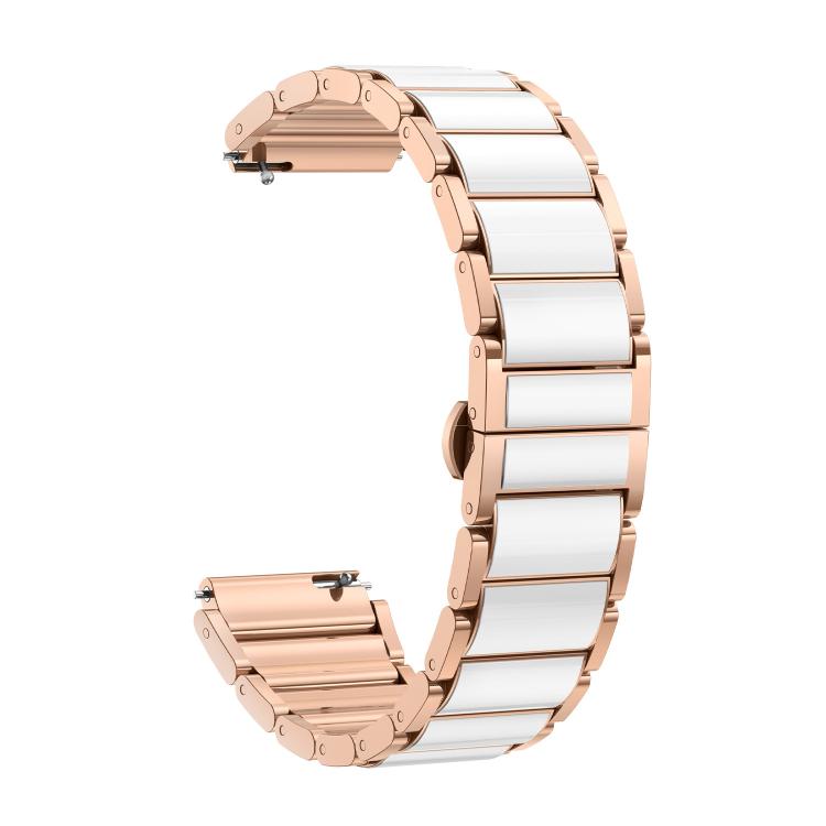 xDfind Rose Gold Buckle Ceramic Stainless Steel Watch Band, For Huawei Watch GT 6 41mm / GT 5 Pro 42mm