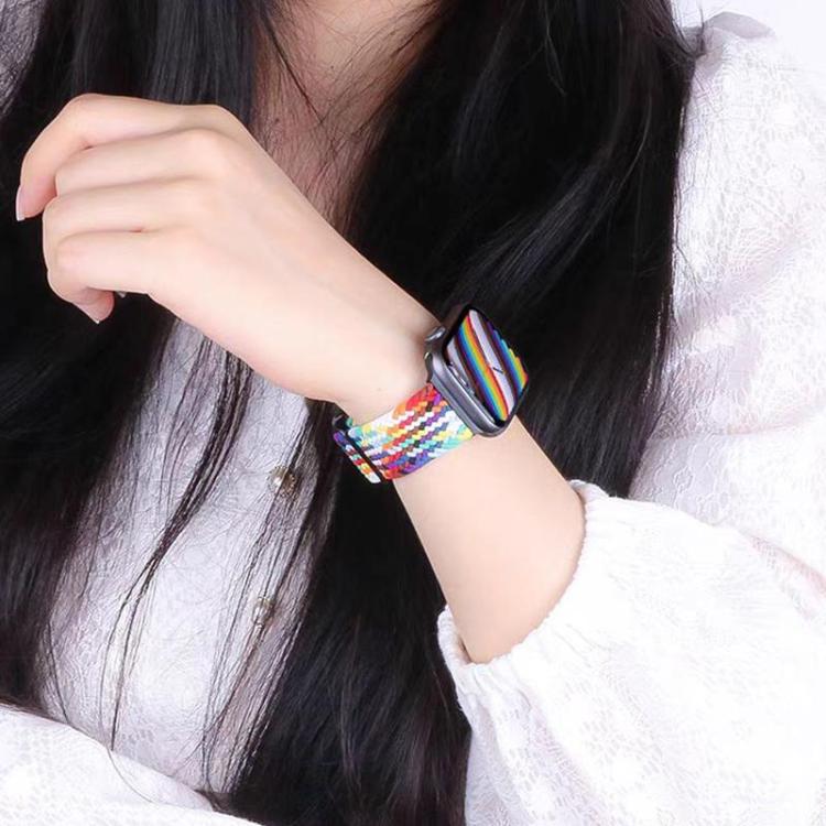 5 Pack xDfind Sliding Buckle Nylon Braided Watch Band, For Apple Watch 42 / 44 / 45 / 46 / 49mm, For Apple Watch 38 / 40 / 41 / S11 42mm