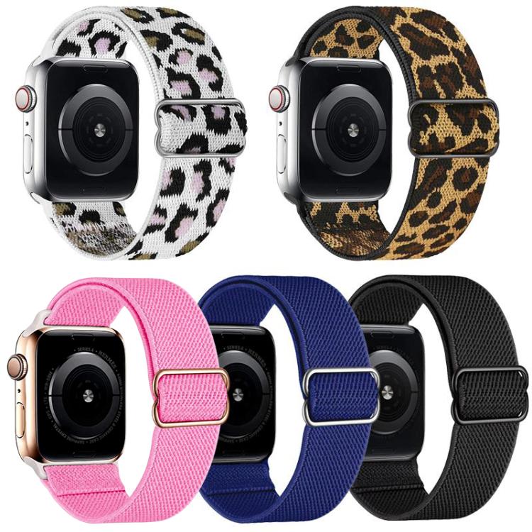 5 Pack xDfind Adjustable Slide Buckle Elastic Nylon Watch Band, For Apple Watch 42 / 44 / 45 / 46 / 49mm, For Apple Watch 38 / 40 / 41 / S11 42mm