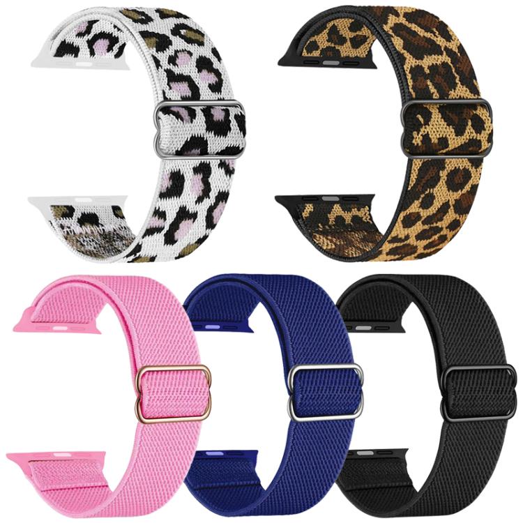5 Pack xDfind Adjustable Slide Buckle Elastic Nylon Watch Band, For Apple Watch 42 / 44 / 45 / 46 / 49mm, For Apple Watch 38 / 40 / 41 / S11 42mm