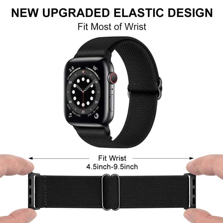 5 Pack xDfind Adjustable Slide Buckle Elastic Nylon Watch Band, For Apple Watch 42 / 44 / 45 / 46 / 49mm, For Apple Watch 38 / 40 / 41 / S11 42mm