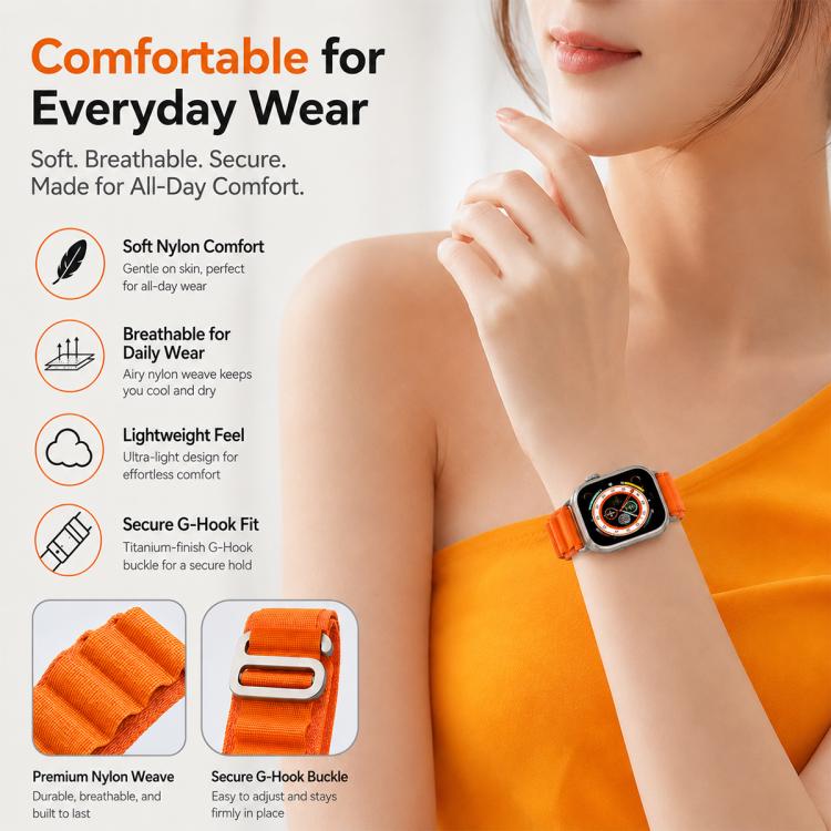 5 Pack xDfind Aline Nylon Loop Watch Band, For Apple Watch 42 / 44 / 45 / 46 / 49mm, For Apple Watch 38 / 40 / 41 / S11 42mm