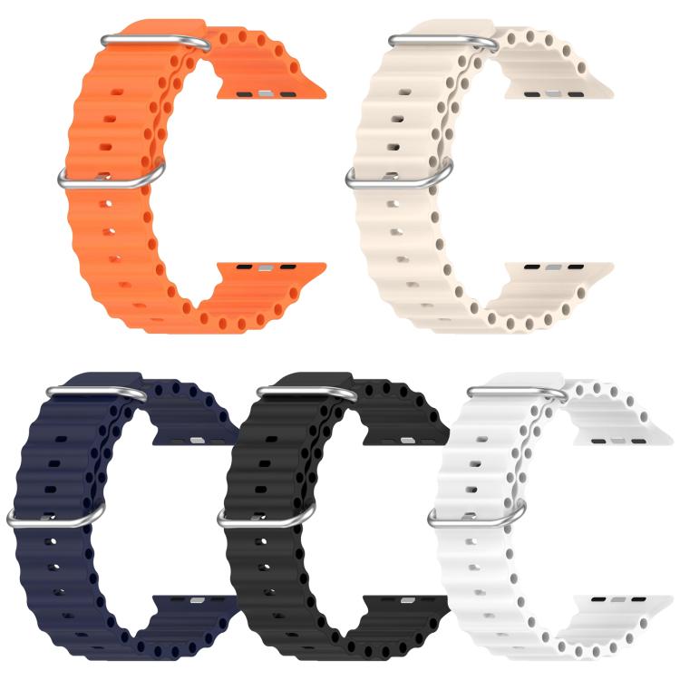 5 Pack xDfind Ocean Silicone Watch Band, For Apple Watch 42 / 44 / 45 / 46 / 49mm, For Apple Watch 38 / 40 / 41 / S11 42mm