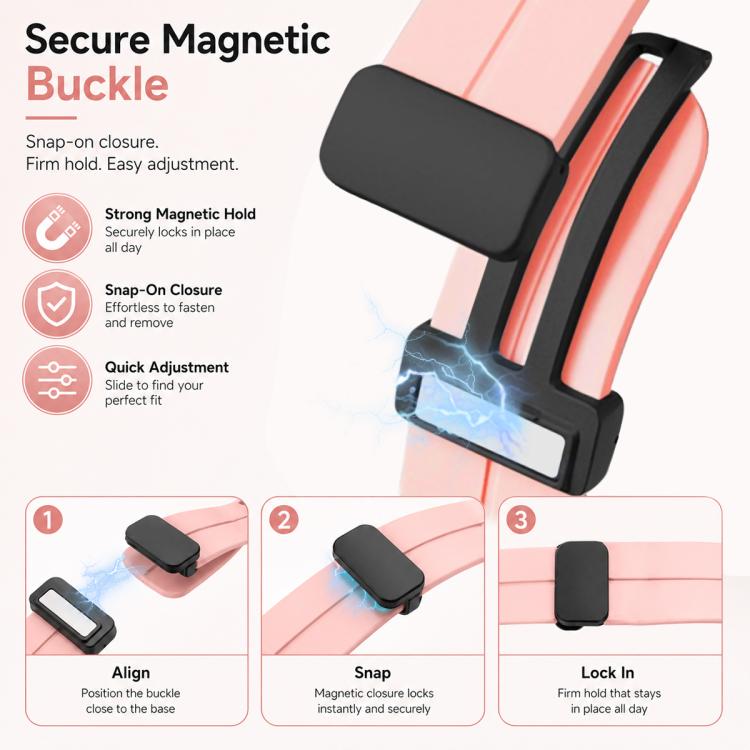 5 Pack xDfind Solid Color Magnetic Buckle Silicone Watch Band, For Apple Watch 42 / 44 / 45 / 46 / 49mm, For Apple Watch 38 / 40 / 41 / S11 42mm