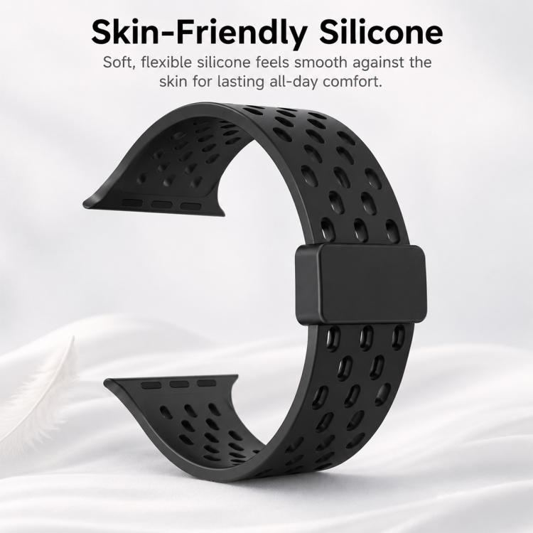 5 Pack xDfind Magnetic Clasp Silicone Watch Band, For Apple Watch 42 / 44 / 45 / 46 / 49mm, For Apple Watch 38 / 40 / 41 / S11 42mm