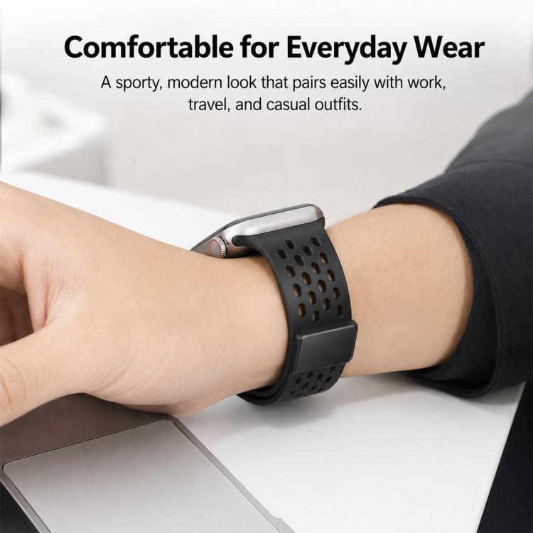 5 Pack xDfind Magnetic Clasp Silicone Watch Band, For Apple Watch 42 / 44 / 45 / 46 / 49mm, For Apple Watch 38 / 40 / 41 / S11 42mm
