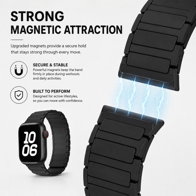 5 Pack xDfind I-shaped Magnetic Silicone Watch Band, For Apple Watch 42 / 44 / 45 / 46 / 49mm, For Apple Watch 38 / 40 / 41 / S11 42mm