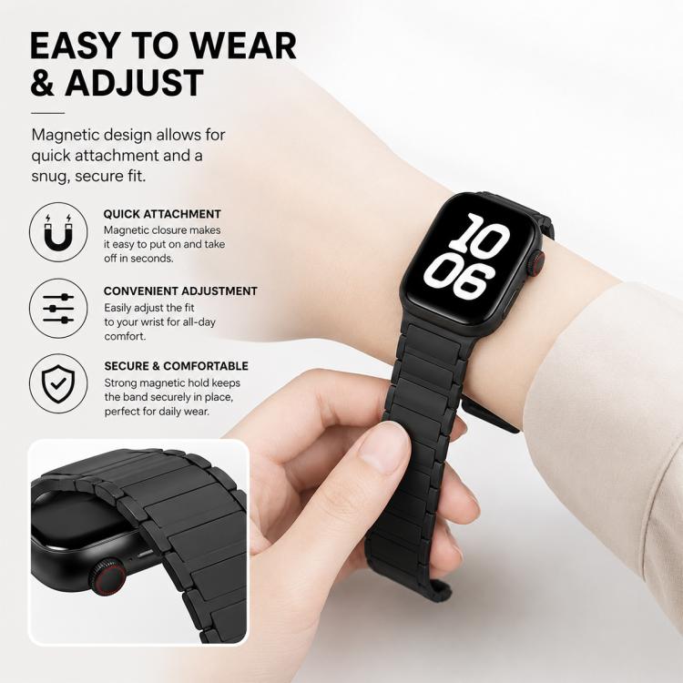5 Pack xDfind I-shaped Magnetic Silicone Watch Band, For Apple Watch 42 / 44 / 45 / 46 / 49mm, For Apple Watch 38 / 40 / 41 / S11 42mm