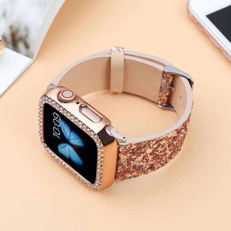 5 Pack xDfind Glitter Sequins Vegan Leather Watch Band, For Apple Watch 42 / 44 / 45 / 46 / 49mm, For Apple Watch 38 / 40 / 41 / S11 42mm